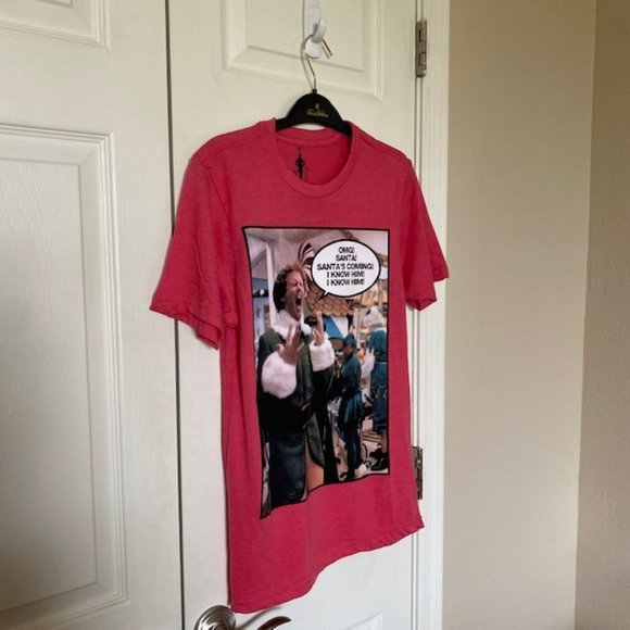 Elf Movie Will Ferrell OMG! Santa T Shirt Small Red Ripple Junction NWOT - Picture 7 of 7
